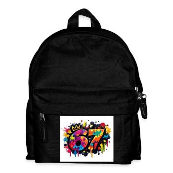 Königliche 67 Farbexplosion - Kinder Rucksack - Schwarz - Vorne