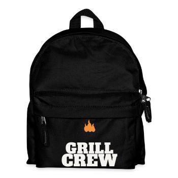Grill Crew BBQ Grilling Grill Master Team Father's Day - Kids' Backpack - black - Front