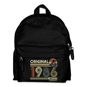 Original 1986 Vintage Vintage Retro Birthday - Kids' Backpack - black - Front