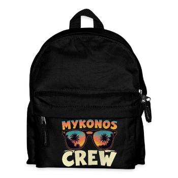 Mykonos Crew - Kinder Rucksack - Schwarz - Vorne