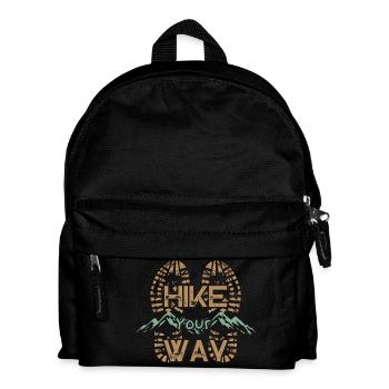 Hike Your Way Wandern Berge Outdoor Geschenk - Kinder Rucksack - Schwarz - Vorne