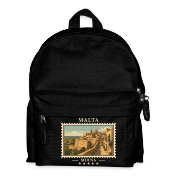 Malta Mdina Vintage Travel Brand - Kids' Backpack - black - Front