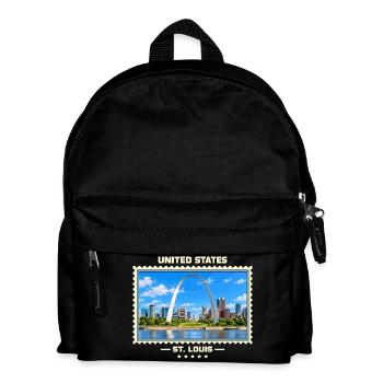 Vereinigte Staaten St. Louis Vintage Reisemarke - Kinder Rucksack - Schwarz - Vorne