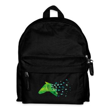 Green horse head horse gift - Kids' Backpack - black - Front