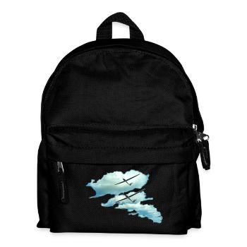 Wolkenstraße Segelflieger Geschenk - Kinder Rucksack - Schwarz - Vorne