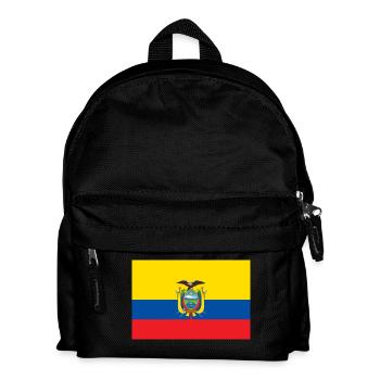 Nationalflagge von Ecuador - Kinder Rucksack - Schwarz - Vorne