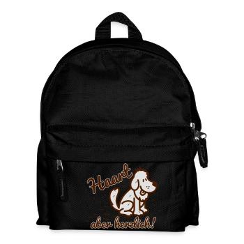 Haart - aber herzlich - Kinder Rucksack - Schwarz - Vorne