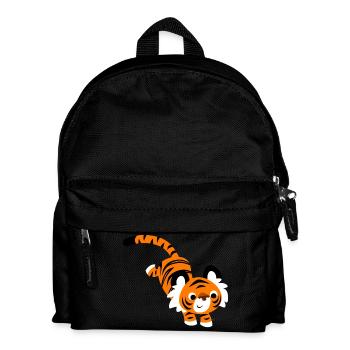 Süßer Springender Tiger von Cheerful Madness!! - Kinder Rucksack - Schwarz - Vorne