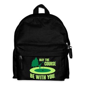 May the course be with you - golf - Kinder Rucksack - Schwarz - Vorne