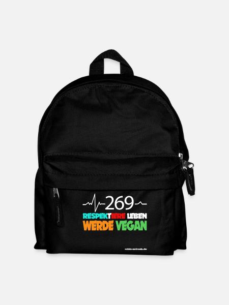RESPEKTIERE LEBEN 269 - Kinder Rucksack - Schwarz