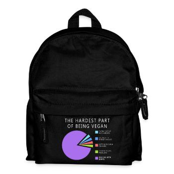 Vegan Statistik - Kinder Rucksack - Schwarz - Vorne