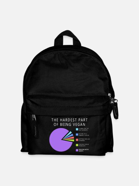 Vegan Statistik - Kinder Rucksack - Schwarz