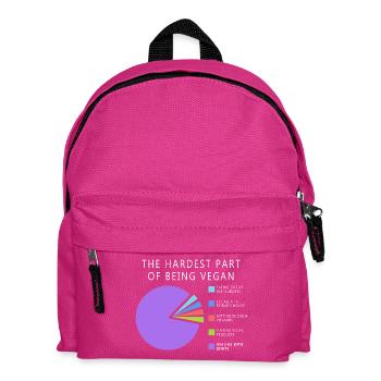 Vegan Statistik - Kinder Rucksack - Fuchsia - Vorne