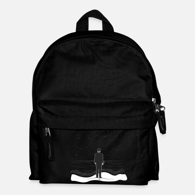 Mann und das Meer - Kinder Rucksack - Schwarz