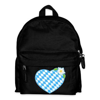 Bayernherz - Kinder Rucksack - Schwarz - Vorne