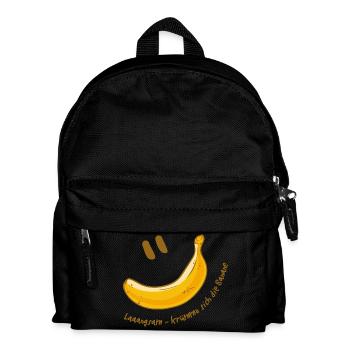 Langsam krümmt sich die Banane - Kinder Rucksack - Schwarz - Vorne