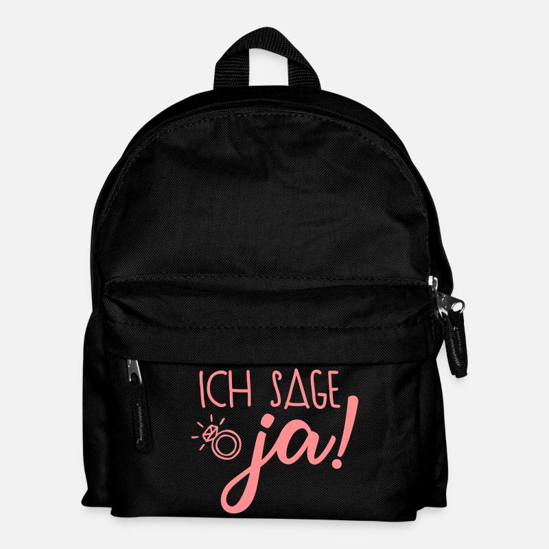 ich sage ja - Kinder Rucksack - Schwarz