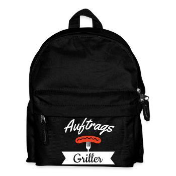 Auftrags Griller - Kinder Rucksack - Schwarz - Vorne
