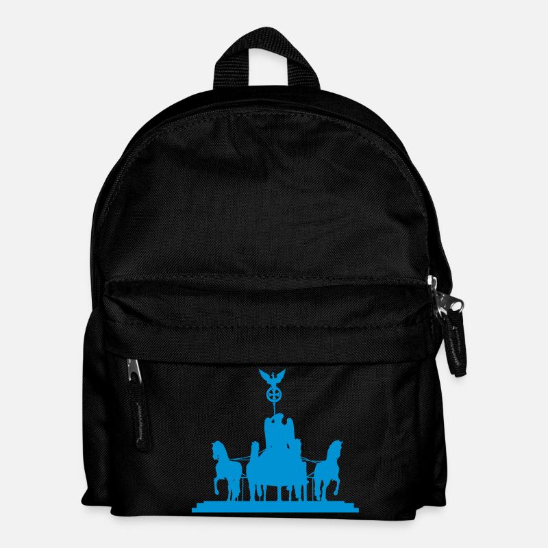 Quadriga vom Brandenburger Tor - Kinder Rucksack - Schwarz