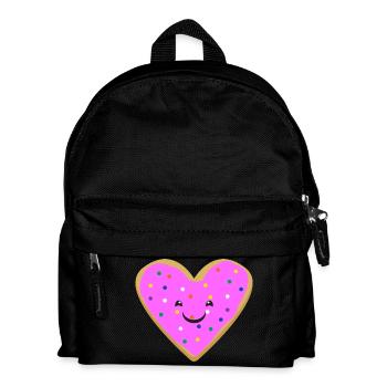 Heart donut - Kids' Backpack - black - Front