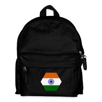 india flag - Kids' Backpack - black - Front