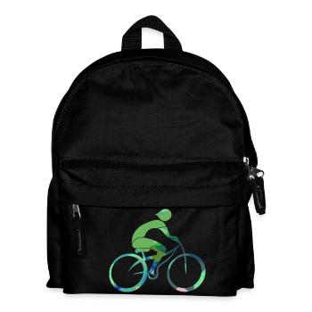 Radfahrer - Kinder Rucksack - Schwarz - Vorne