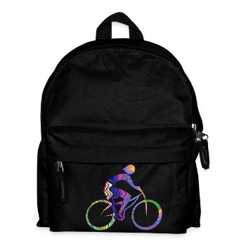 Radfahrer - Kinder Rucksack - Schwarz - Vorne