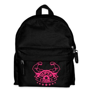 Nachbarsuper Arm Muskel-Banner 207 - Kinder Rucksack - Schwarz - Vorne