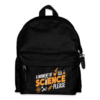 Un moment de science s'il vous plaît t-shirt - Sac à dos Enfant - noir - Devant