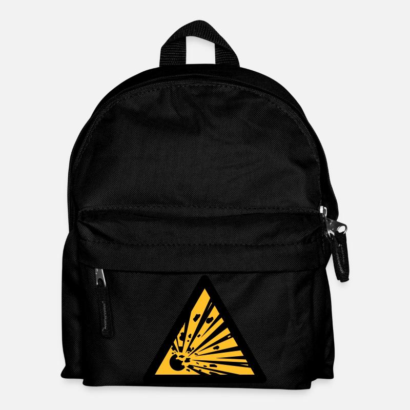 Hazard Symbol - Explosives (2-color) - Kids' Backpack - black