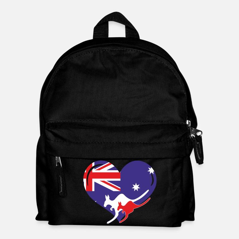 i love australia, australian heart - Kinder Rucksack - Schwarz