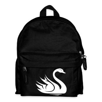 Swan Symbol Illustration Water Lake Nature Animals - Kids' Backpack - black - Front