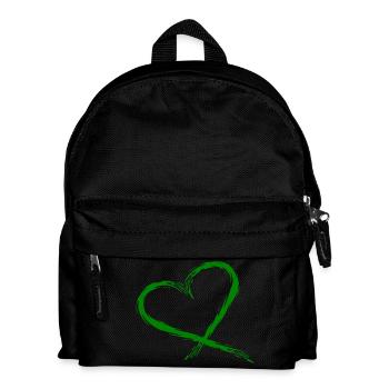Heart design vector - Kids' Backpack - black - Front