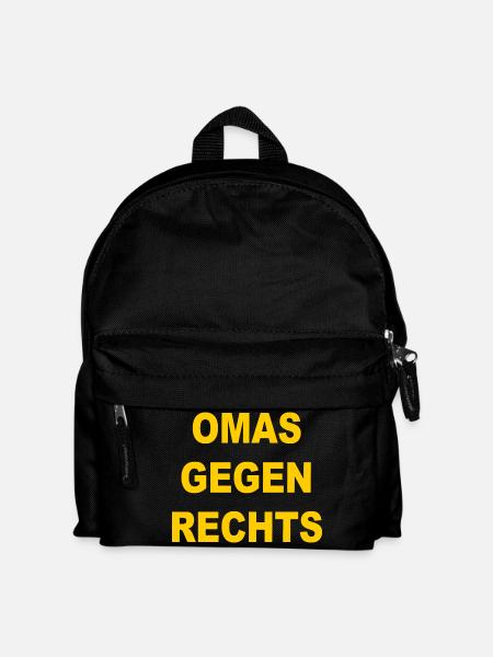 omas gegen rechts - Kinder Rucksack - Schwarz