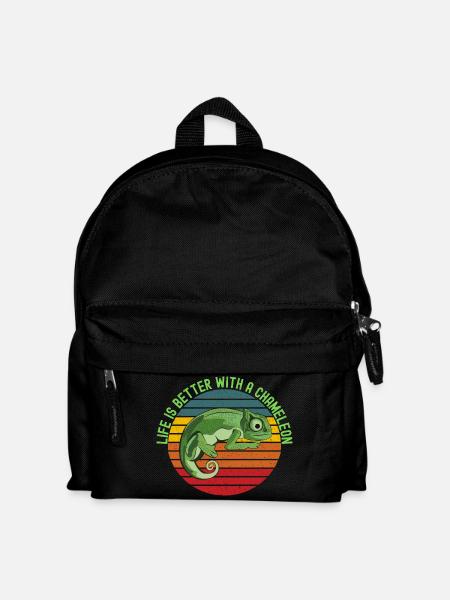 Life’s Better with a Chameleon - Kids' Backpack - black