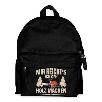 Holzfäller - Kinder Rucksack - Schwarz - Vorne