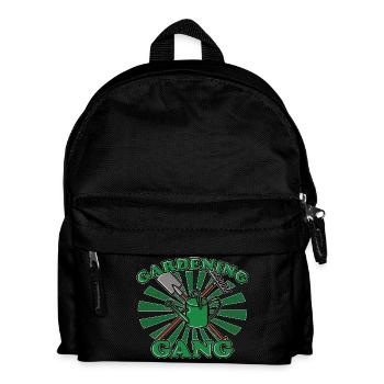 Gardening Gang für Gärtner mit Schrebergarten - Kinder Rucksack - Schwarz - Vorne