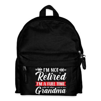 Retro Vintage Granny Motiv Design - Kinder Rucksack - Schwarz - Vorne