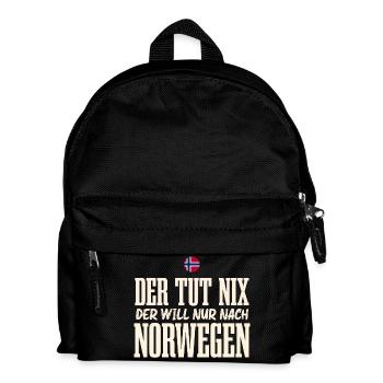 Norwegen - Kinder Rucksack - Schwarz - Vorne
