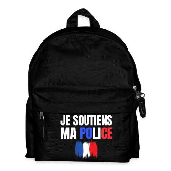 police, policier, gendarme - Sac à dos Enfant - noir - Devant