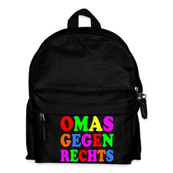 Omas gegen rechts - Kinder Rucksack - Schwarz - Vorne