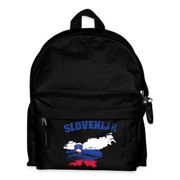 Slowenien Flagge Landkarte used - Kinder Rucksack - Schwarz - Vorne