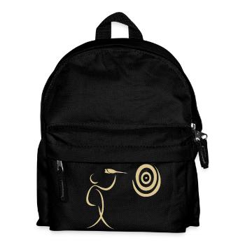 Minimalist darts dart player with dart and dart - Kids' Backpack - black - Front