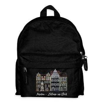 Meißen, Marktplatz, Zeitreise, Deutschland - Kinder Rucksack - Schwarz - Vorne