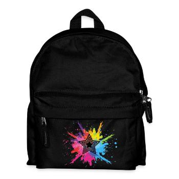 étoile noire et explosion multicolore - Sac à dos Enfant - noir - Devant