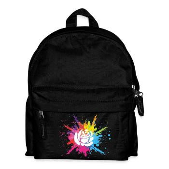 Fleur blanche et explosion multicolore - Sac à dos Enfant - noir - Devant