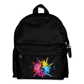 Musique et explosion multicolore (noir) - Sac à dos Enfant - noir - Devant