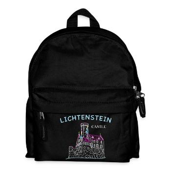 Lichtenstein Castle, Germany, Hand Drawing - Kids' Backpack - black - Front