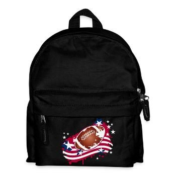 Motif de graffiti de football avec drapeau américain - Sac à dos Enfant - noir - Devant