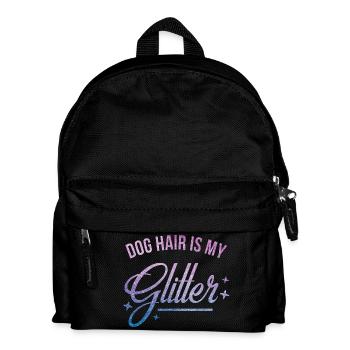 Hundehaare sind mein Glitzer - Kinder Rucksack - Schwarz - Vorne